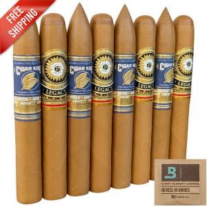 Cigar King Celebrating 64 Years Torpedo vs Perdomo Legacy Connecticut Epicure (Assorted Sizes / 8 Pack)