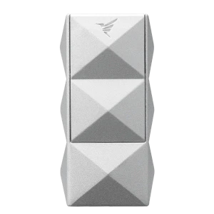 Colibri Quasar II pocket-sized double torch flame lighter Silver