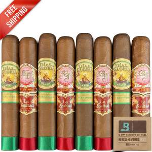 Premium 8-Racks: AJ Fernandez Dias De Gloria Brazil Robusto vs My Father La Lealtad Robusto (Assorted Sizes / 8 Pack)
