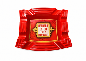 Herrera Habano Melamine Rectangle Red Cigar Ashtray