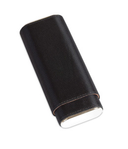 Craftsman Bench Silver 3 Cigar Case Black Churchill 