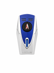 Lotus Chrome & Blue 2 Jet Lighter