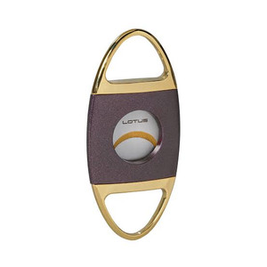 Lotus Cigar Cutter Brown & Gold 