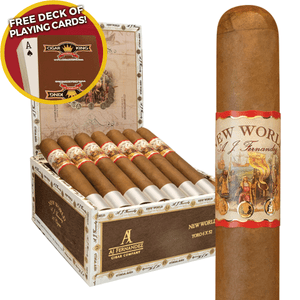AJ Fernandez New World Connecticut Robusto (5x50 / Box 20) + FREE Deck Of Cigar King Playing Cards!