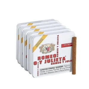 Romeo Y Julieta Mini White Tins (2.875x20 / 5 Tins  Of 20)