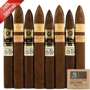 Premium 8-Racks: Montecristo 1935 Anniversary Nicaragua No. 2 vs Rocky Patel Decade Torpedo (Assorted Sizes / 8 Pack)