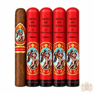 God Of Fire Don Carlos Robusto Tubes (5x52 / 4 Pack)