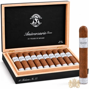 Aganorsa Leaf Casa Fernandez Miami Aniversario Boheme No. 35 Toro (6x54 / Box 10)