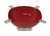 Smokin Ash Quadrangle Square Powder Coat Red Ashtray