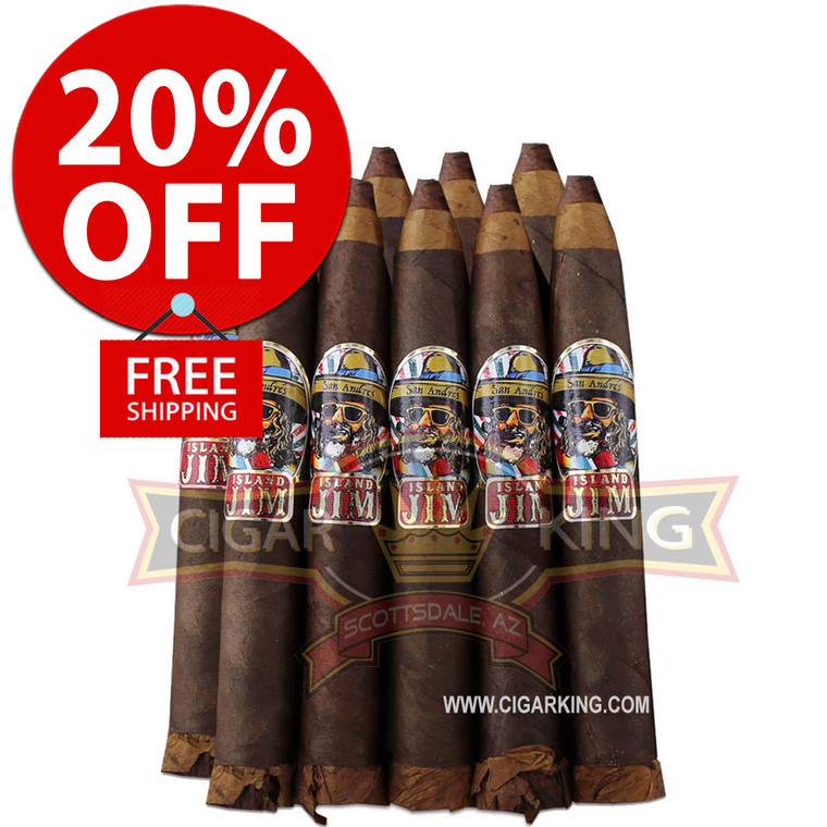 Island Jim San Andrés Maduro No. 2 Torpedo By Oscar (10 Pack) + 20% OFF! + FREE SHIPPING!