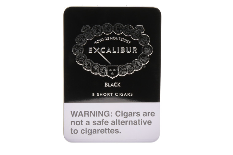 Excalibur Black Cigarillos Short (4x38 / 10 Tins of 5)