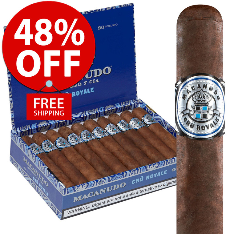 Macanudo Cru Royale Toro (6x54 / Box 20) + 47% OFF RETAIL! + FREE SHIPPING ON YOUR ENTIRE ORDER!