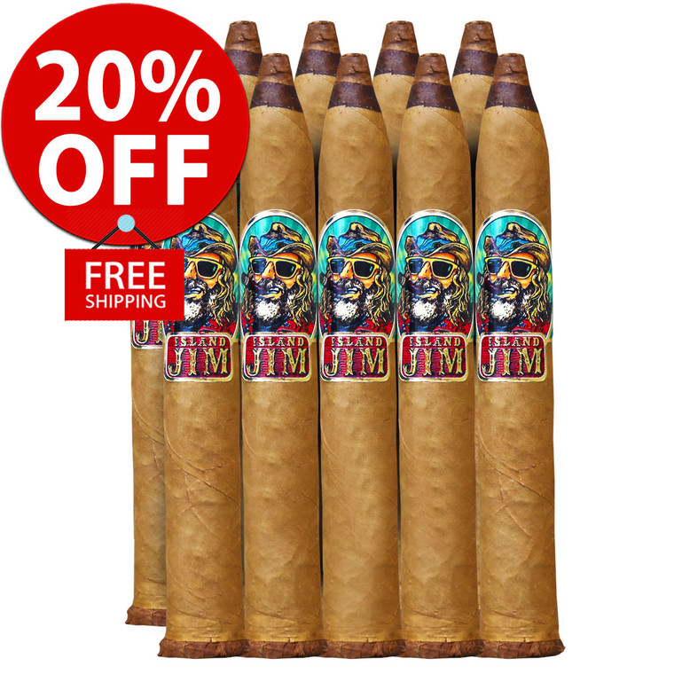 Island Jim Connecticut No. 2 Torpedo By Oscar (6.5x52 / 10 Pack) + 20% OFF! + FREE SHIPPING!