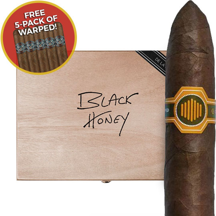 Warped La Colmena Black Honey Belicoso (5x48 / Box 10) + 5 Free Warped Cigars! ($50 Value)