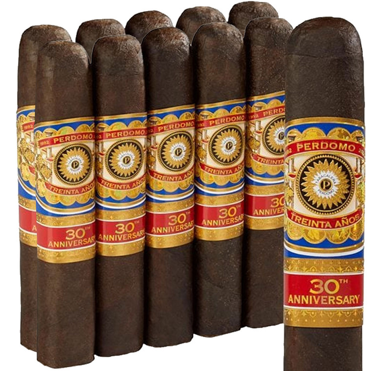 Perdomo 30th Anniversary Box-Pressed Maduro Robusto (5x54 / 10 Pack)
