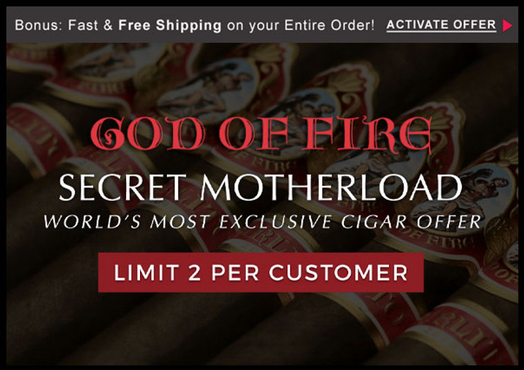 God of Fire Cigars Secret Motherload Flight (Assorted Sizes / Quantity Undisclosed)