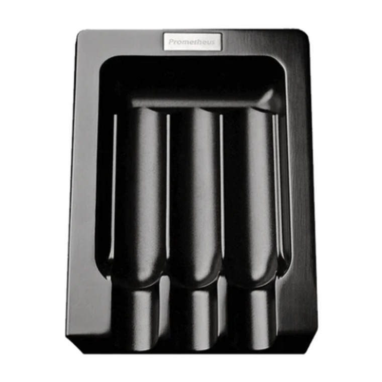 Prometheus 3 Cigar Black Matte Metal Ashtray