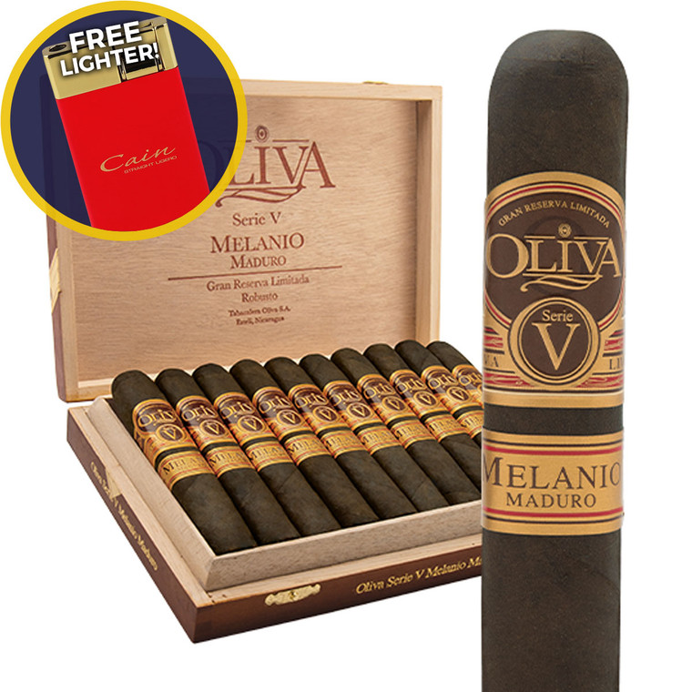 Oliva Serie V Melanio Maduro Nub (4x60 / Box 10) + FREE Oliva Lighter ($30 Value!)