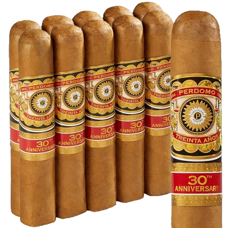 Perdomo 30th Anniversary Box-Pressed Connecticut Epicure (6x54 / 10 Pack)