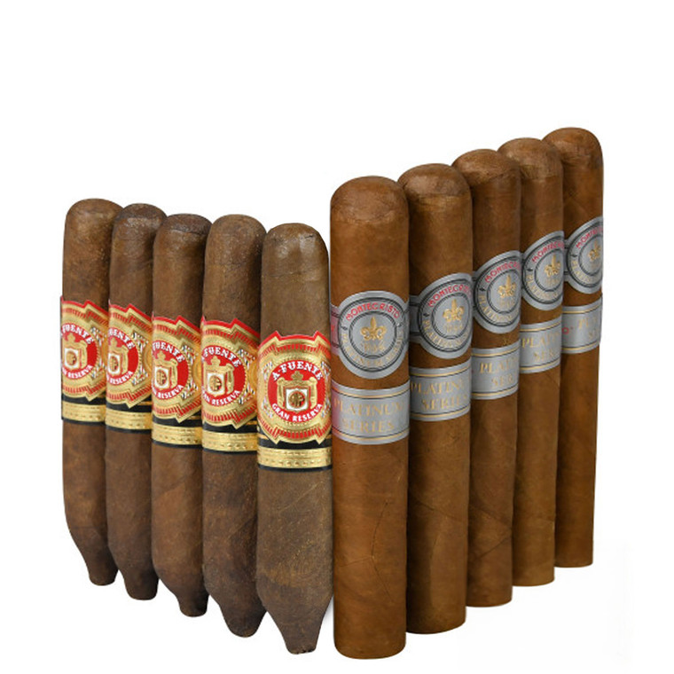 Slam Pack: Arturo Fuente Hemingway Short Story vs Montecristo Platinum Robusto (Assorted Sizes / 10 Pack)