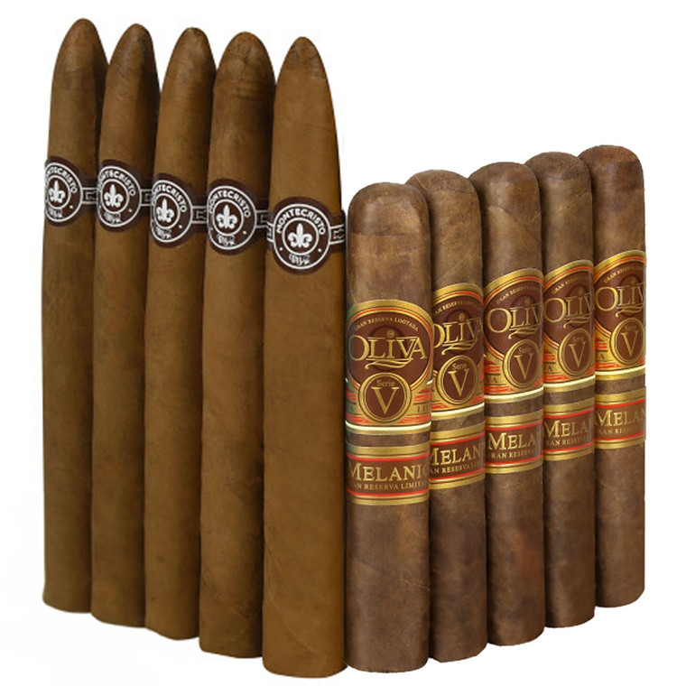 Slam Pack: Montecristo Original No.2 vs Oliva Melanio Robusto (Assorted Sizes / 10 Pack)