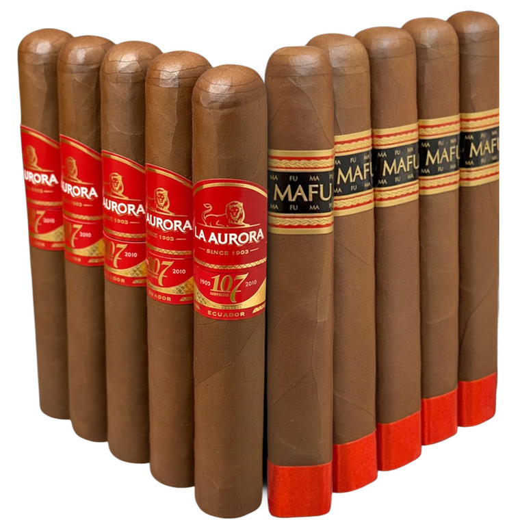 Slam Pack: La Aurora 107 Ecuador Toro vs DBL Mafu Cameroon Toro (Assorted Sizes / 10 Pack)