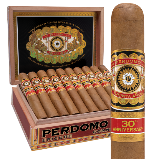 Perdomo 30th Anniversary Box-Pressed Connecticut Torpedo (7x54 / Box 30)
