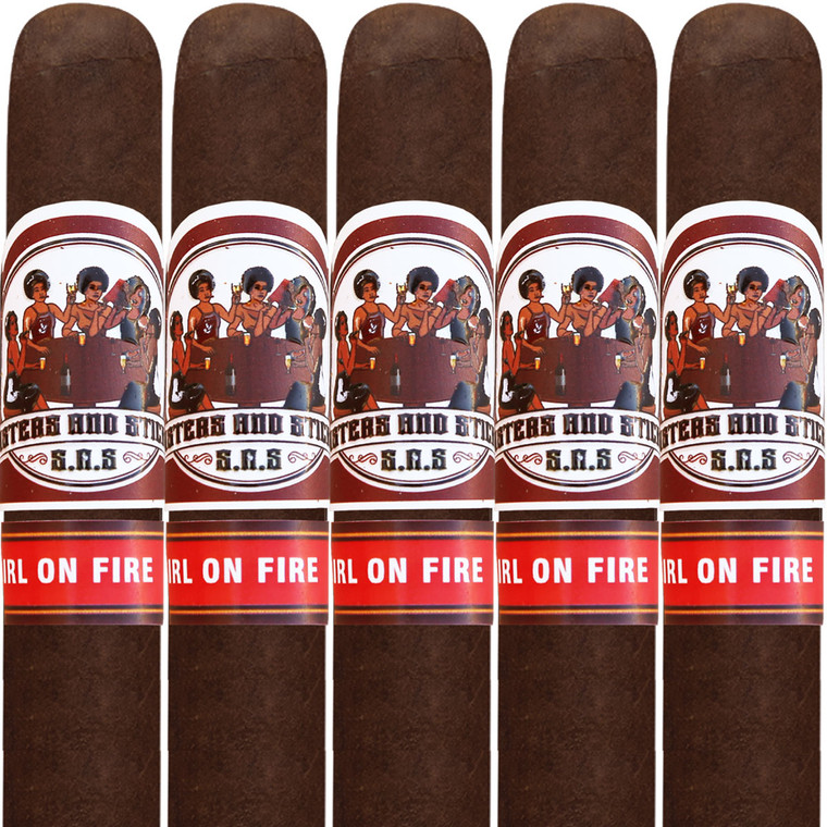 Sisters & Sticks Girl on Fire Robusto (5x50 / 5 Pack)