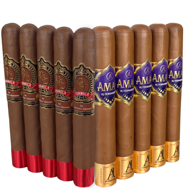 Slam Pack: DBL Formula Corona vs Amar by AJ Fernandez Robusto (Assorted Sizes / 10 Pack)