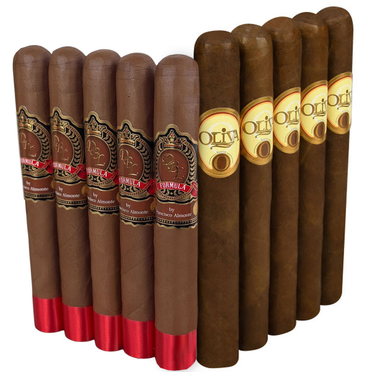 Slam Pack: DBL Formula Corona vs Oliva Serie O Corona (Assorted Sizes / 10 Pack)