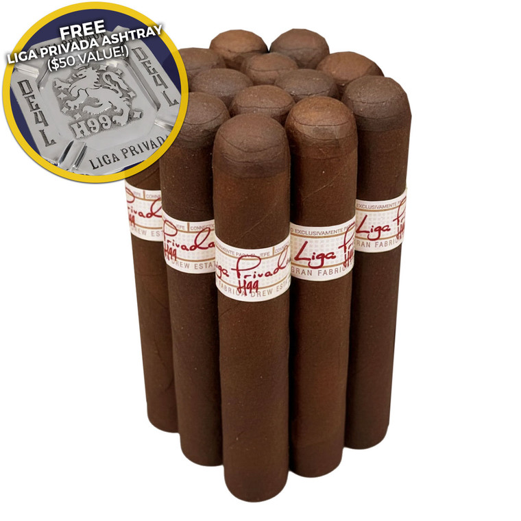 Drew Estate Liga Privada H99 Papas Fritas Wheel (4.3x44 / 25 Cigars) + FREE Liga Privada Ashtray ($50 Value!)