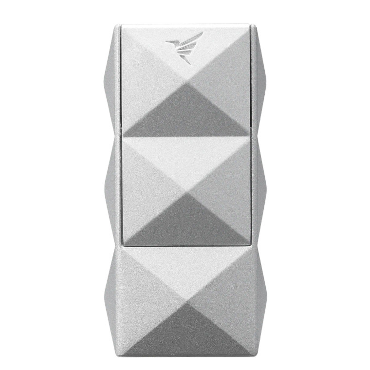Colibri Quasar II pocket-sized double torch flame lighter Silver