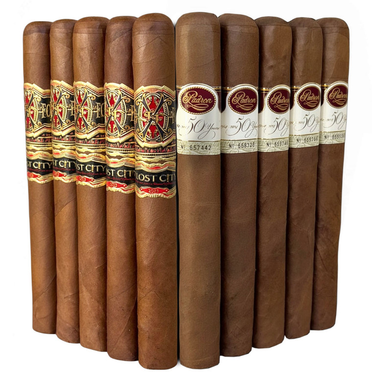 Slam Pack: Fuente Fuente Opus X Lost City vs Padron 50th Anniversary Toro Natural (Assorted Sizes / 10 Pack)