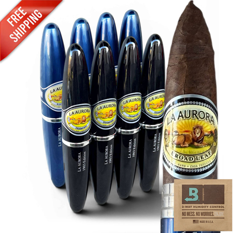 Premium 8-Racks: La Aurora Preferidos Sapphire No. 2 Tubos vs La Aurora Preferidos Diamond No. 2 Tubos (Assorted Sizes / 8 Pack)