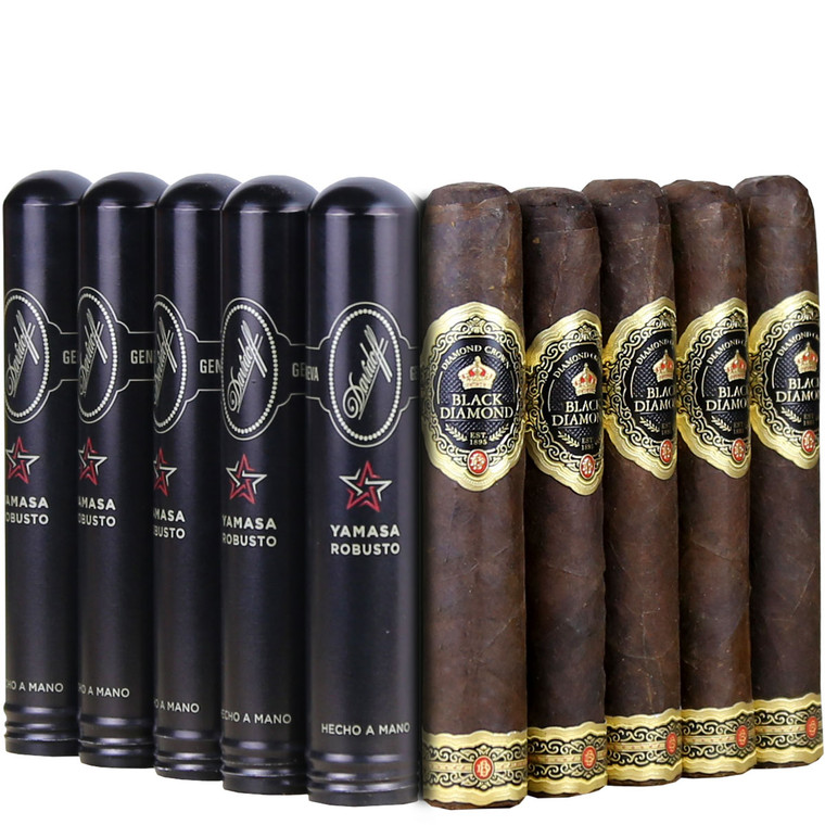 Slam Pack: Davidoff Yamasa Robusto Tubes vs Diamond Crown Black Diamond Marquis (Assorted Sizes / 10 Pack)