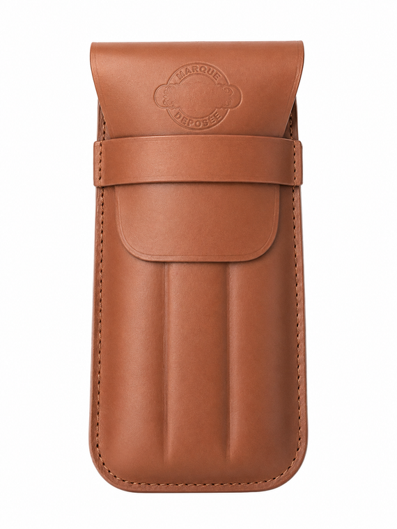 Cuba Aliados Premium Leather 3 Cigar Travel Case