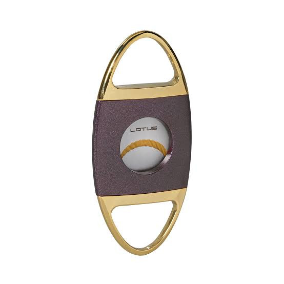 Lotus Cigar Cutter Brown & Gold 