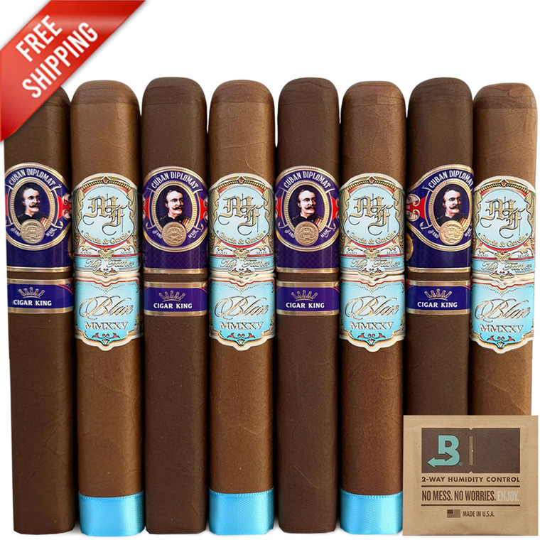 Premium 8-Racks: My Father Blue Toro Gordo vs AJ Fernandez Cuban Diplomat Gordo Box-Press (6x60 / 8 Pack)