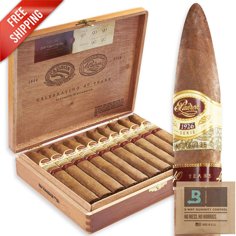 Padron Serie 1926 40th Anniversary Torpedo Natural (6.5x54 / Box 20) + Flash Sale!