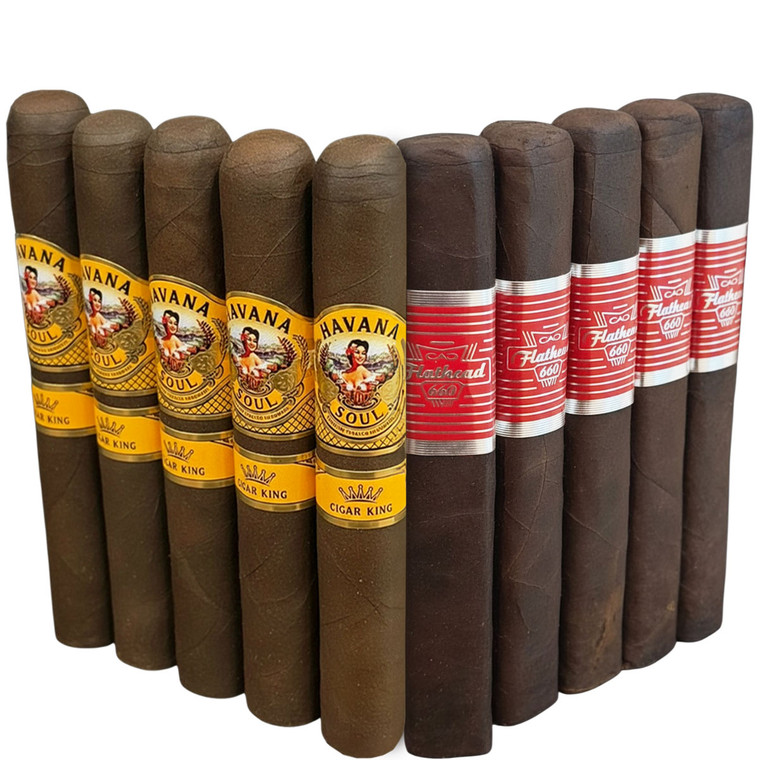 Slam Pack: AJ Fernandez Havana Soul Gordo vs CAO Flathead V660 Carb (Assorted Sizes / 10 Pack)