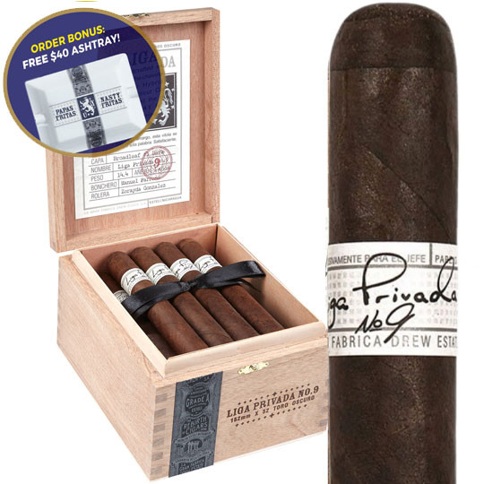 Liga Privada No.9 Toro (6x52 / Box 24) + FREE $40 ASHTRAY! | Cigar