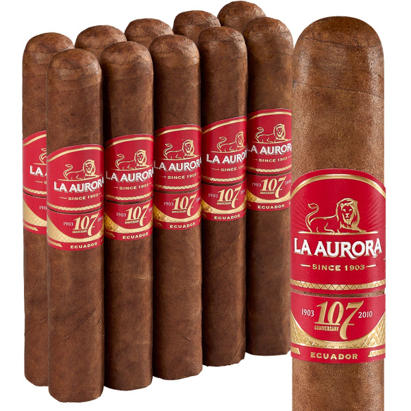 La Aurora 107 Ecuador Zepplin (4x64 / 10 Pack) | Cigar King