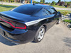 rear angle of black Dodge Charger RT Stripes Sides Hood 15 RECHARGE 2015-2024
