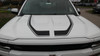 hood of white Hood Decals for 2017 Chevy Silverado FLOW HOOD 2016 2017 2018