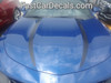 front of blue 2020 Chevy Camaro Hood Stripes WIDOW STRIPES 2019-2023