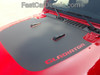 close up of red NEW! 2020 Jeep Gladiator Hood Stripes SPORT HOOD 2020-2024