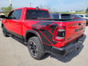rear of red Rebel 2020 Ram 1500 Truck 4x4 Bed Side Graphics 2019-2022 REB SIDE