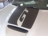 hood of silver 2022 Dodge Charger Hood Stripe Hemi, SRT, 392, GT 2015-2020 2021 2022
