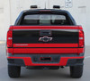 rear view of red 2019 Chevy Colorado Tailgate Stripes GRAND TAILGATE 2015-2020