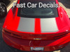 rear of red Super Sport / Rally Sport Chevy Camaro Stripes CAM SPORT 2016-2018